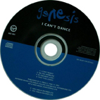 I Cant Dance single disk